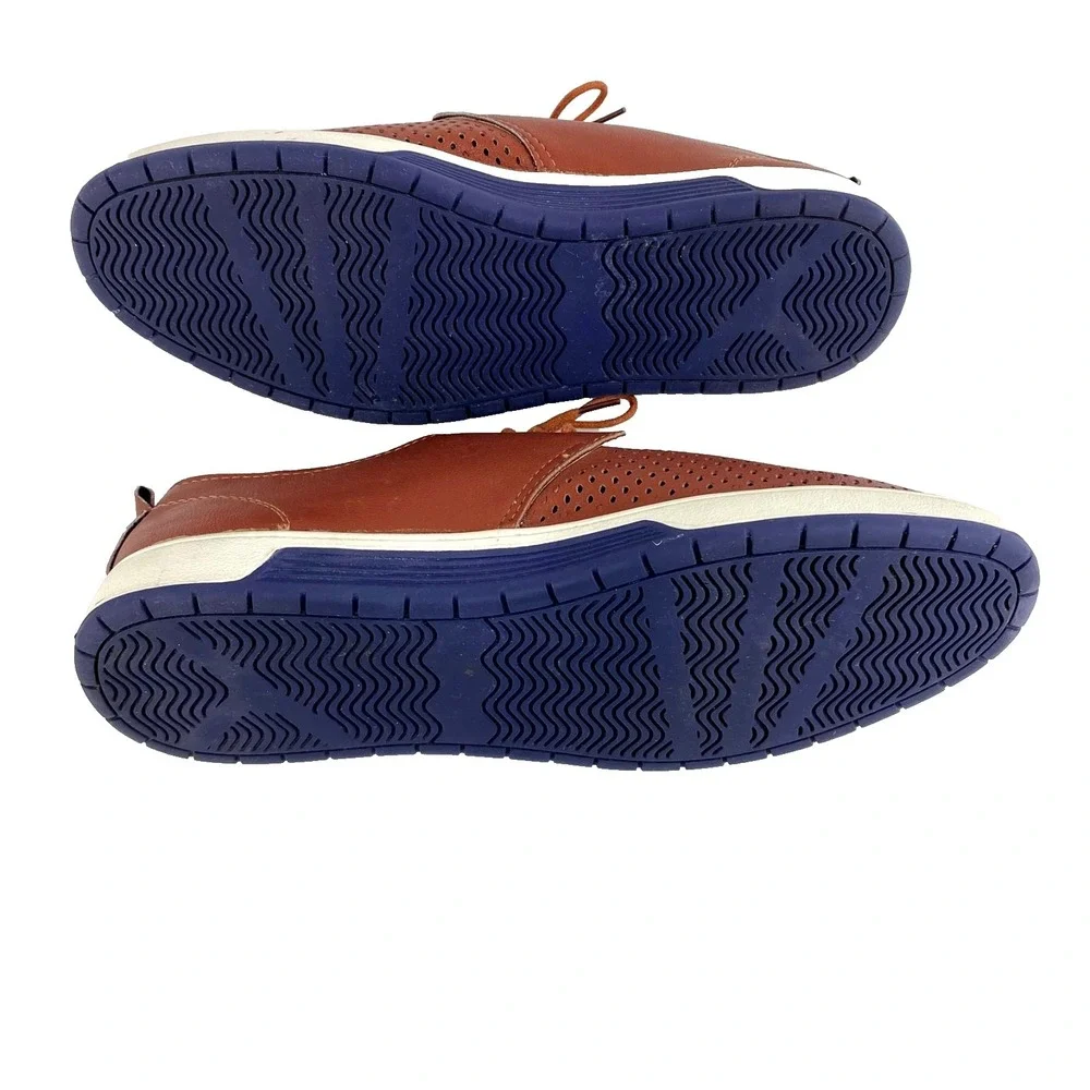 Merkmak Casual Oxford Shoes Men's 10 M Chestnut Brown Sneakers Comfort Loafers